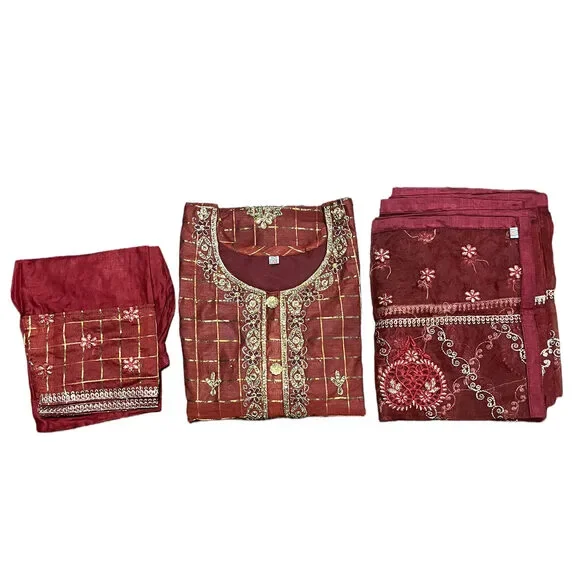 Traditional Cotton Salwar Kameez Set for Girls, Cultural Wear for Kids, 12